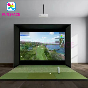 Funspace Tùy Chỉnh Kích Thước Golf Giả Lập Nhà 3D Màn Hình Kỹ Thuật Số Thể Thao Golf Trong Nhà Hệ Thống Đào Tạo Ảo Các Khóa Học - Product Image 3