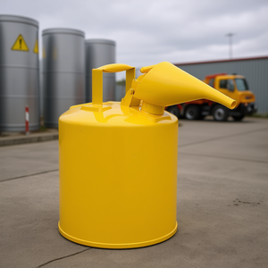 Bidón de Seguridad Amarillo de 5 Galones Tipo I de Acero Inoxidable/Acero al Carbono con Asa Ergonómica, Embudo de PE y Tapa Autocerrable para Combustible Diésel - Product Image 2