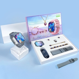 Hot <span class=keywords><strong>A60</strong></span> Plus Smart Watch Set 7in1 Que Contiene Con Collar De Acero Inoxidable Reloj A60plus <span class=keywords><strong>A60</strong></span> + <span class=keywords><strong>A60</strong></span> Plus Smartwatch 7 En 1 Set - Product Image 1