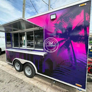 Camión de Comida Personalizado, Remolques de Comida para Panadería al Aire Libre, Cocina Móvil, Camión de Comida Rápida de Hot Dogs, Carrito de Comida, Estados Unidos - Product Image 1