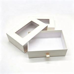 FX Luxury Scarf Drawer Box Custom Rigid Paper Packaging with Sliding Design for Clothing Apparel Gift Presentation - Product Image 2