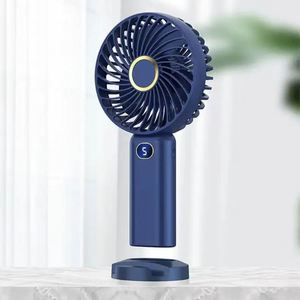 2024 New Arrivals <b>Mini</b> <b>Usb</b> Rechargeable for Outdoor Digital Display Handheld Portable <b>Fan</b> With Phone Holder - Product Image 2