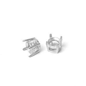 Custom Stainless Steel Accessories Earring and Stud Findings Zircon Base <strong>Empty</strong> Piercing Claw Blank <strong>Setting</strong> for Earring Making - Product Image 5