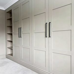 Armoire en bois massif blanc moderne personnalisée BALOM avec portes à charnières, meubles de chambre à coucher, grand espace de rangement, armoire directe d'usine - Product Image 5