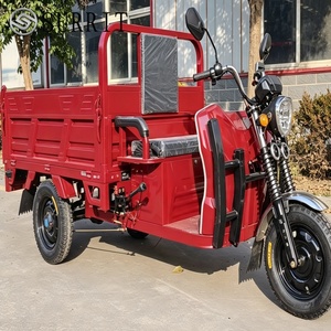 Tricycle électrique utilitaire rouge à trois roues pour le transport agricole - Product Image 3