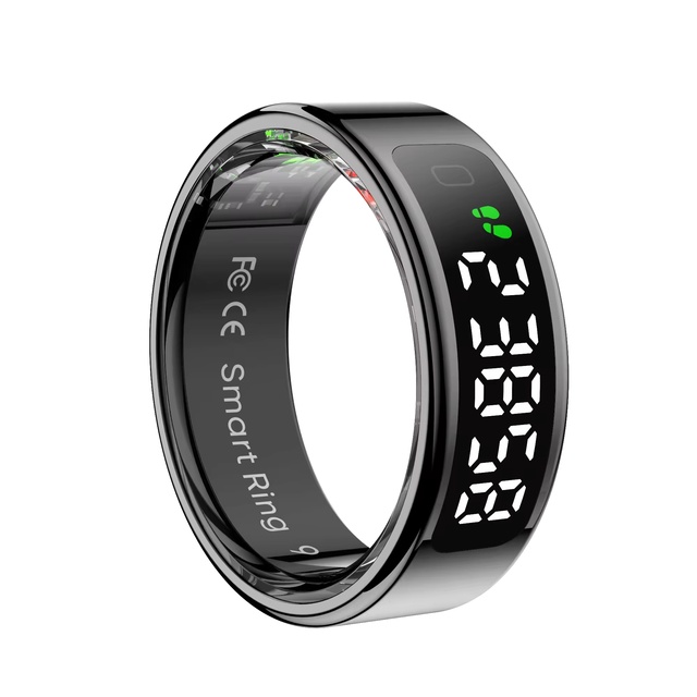 High Quality R11 Smart Display Screen Intelligent Touch Wireless Charging 5ATM Waterproof Heart Rate Smart Rings