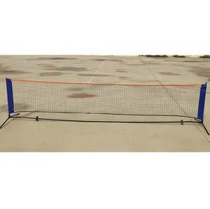 Customized 10*2.75FT Outdoor Tennis Poles Portable Retractable Pickleball Net System Badminton