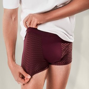 Boxer di bambù di alta qualità da uomo cavi e permeabili all'aria traspirante ad asciugatura rapida e comodi Boxer di biancheria intima da uomo - Product Image 3