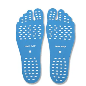 Plantillas adhesivas de protección para zapatos, accesorios para pies de playa, plantilla antideslizante suave e Invisible, Flexible, 1 par