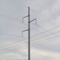 Torre de Transmisión Monopolar de Acero de 11 Metros, Torre de Línea Eléctrica de Alta Tensión de un Solo Poste, Sistema de Servicios Públicos Galvanizado en Caliente
