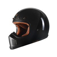Classique Vintage rétro plein visage en Fiber de carbone Motocross casque nouveau PC ABS XL taille libre visière tout-terrain Dirt Bikes vélos en boîte