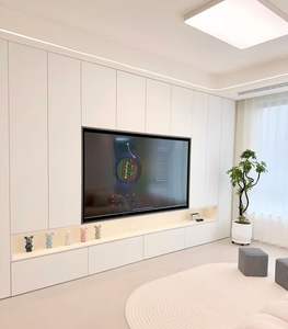 Soporte de TV de MDF de madera contrachapada simple, mueble de TV de madera, escaparate de TV blanca para sala de estar - Product Image 5