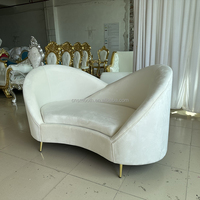 Canapé en velours blanc de luxe moderne pour mariage, banquet, fête, décoration de la maison - Vente flash SMS