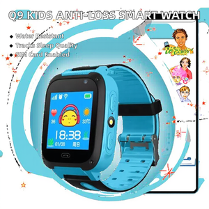 Montre connectée anti-perte Q9 pour enfants, tracker LBS, appel SOS, suivi d'activité, cadeau pour enfants, écran TFT carré, bracelet en caoutchouc, compatible Android - Product Image 2
