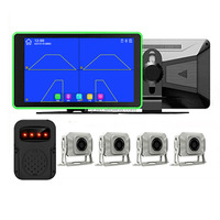 Système de sécurité pour camion 4CH AHD 1080P 360° avec aide au recul, écran tactile Android portable 10,1 pouces, CarPlay DVR pour camion