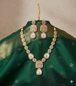 Conjunto de Collar Antiguo de Calidad Estándar de 77 g para Mujer, Joyería de Moda, Boda, Fiesta, Festival, Ropa de Novia - Product Image 4