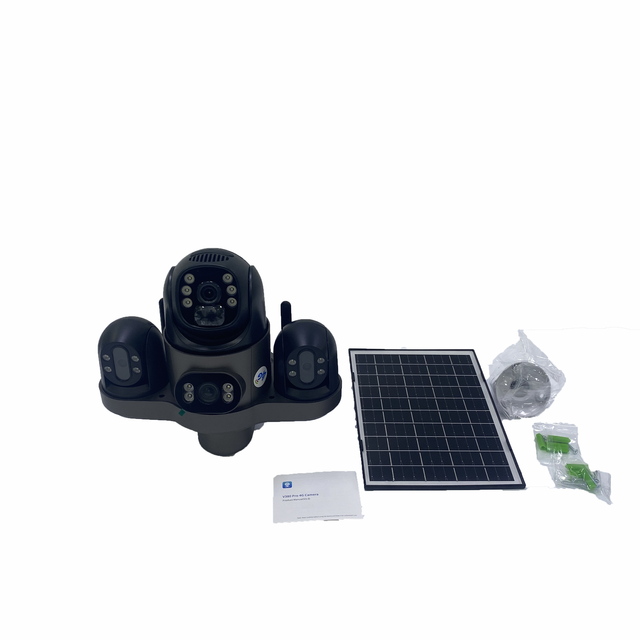 2MP 360 Degree Panoramic 4G Solar IP Camera with IR Night Vision 10m Range 128GB Storage