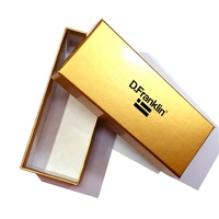 Boîte d'emballage en papier pour lunettes de soleil de luxe avec logo personnalisé bon marché, boîte à couvercle et base avec logo en feuille d'or