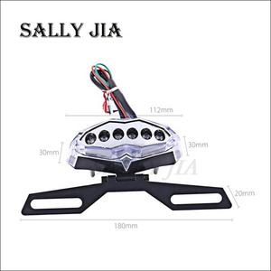 Réaménagement moto sportive en général led rétro feu arrière de frein lampe veilleuse lampe de plaque d'immatriculation - Product Image 3