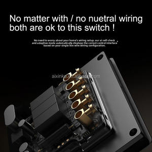 แผงกระจก2.0ตาข่ายไร้สายแบบ UK <span class=keywords><strong>Mi</strong></span> สวิตช์ติดผนังอัจฉริยะสีขาวเทาสำหรับบ้านอัจฉริยะ <span class=keywords><strong>Xiaomi</strong></span> - Product Image 4