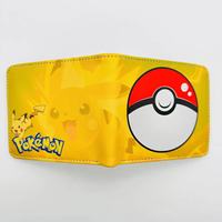 Portefeuille portable anti-perte en cuir PU avec fermeture éclair, motif dessin animé mignon Poke Pikachu, fermeture magnétique, imprimé UV, pour pièces de monnaie et cartes d'identité
