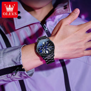 Reloj Personalizado OEM 9937 con Logotipo para Hombre, Relojes de Pulsera de Cuarzo para Hombre al por Mayor, Resistentes al Agua, Deportivos, con Bisel Giratorio de Aleación, Reloj de Coche Giratorio - Product Image 3