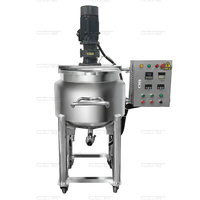 CYJX SUS304 SUS316 Agitateur chemisé chauffant Réservoir mélangeur de lavage corporel Mélangeur de fabrication de lait de soja 50L avec homogénéisateur inférieur