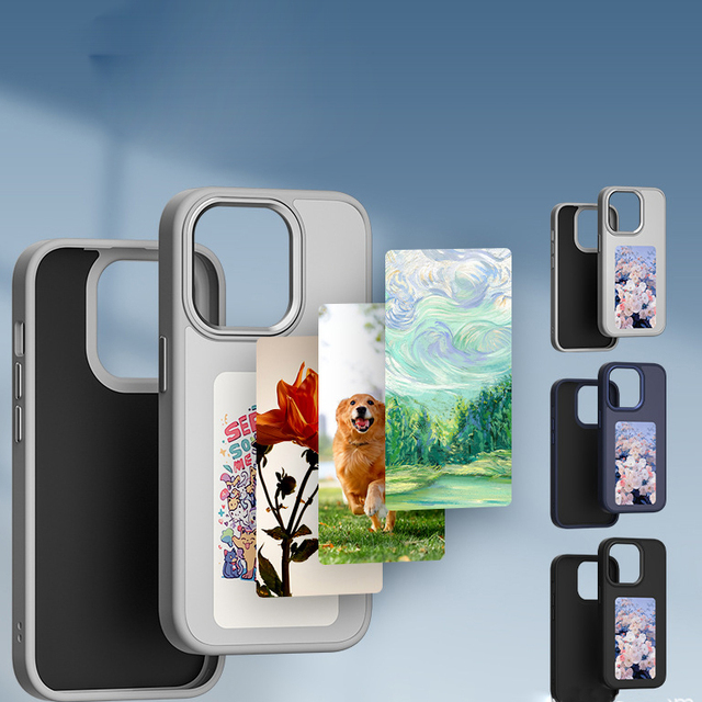 Free Sample NFC E Ink Screen Display Smart Phone Case for iPhone 15 14 13 12 Pro Max Phone Cover for iPhone NFC