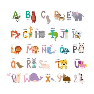 Pegatinas de Pared de PVC con 26 Letras del Alfabeto Inglés Personalizadas, Calcomanías de Dibujos Animados para Habitación Infantil, Jardín de Infancia, Educación Temprana y Guardería - Product Image 6
