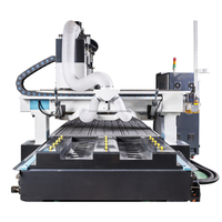 Machine de nesting CNC 1325 à chargement/déchargement automatique, 3 axes servo, pour le travail du bois, avec ATC, pour armoires, placards, MDF, mélamine, OEM, ODM, CE