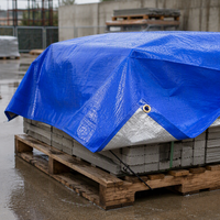 Bâche en PE robuste et imperméable, tissée, enduite, unie, écologique, en polyéthylène, multi-usages