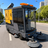 Nouveau balayeur autoporté électrique pur pour routes, voies publiques, autoroutes et aéroports, avec fonction de lavage et nettoyage haute pression, 18100/h