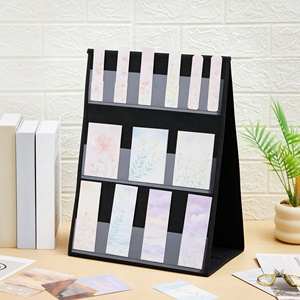 Présentoir triangulaire universel à trois niveaux pour cartes marque-pages, en tissu, créatif, extra large, noir, pour l'exportation - Product Image 5