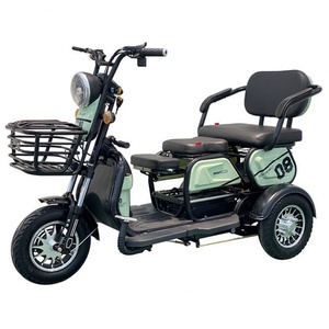 Tricycle électrique pas cher à trois roues avec pneus larges de 8 pouces, scooter électrique deux places à carrosserie ouverte, tension 48V - Product Image 3