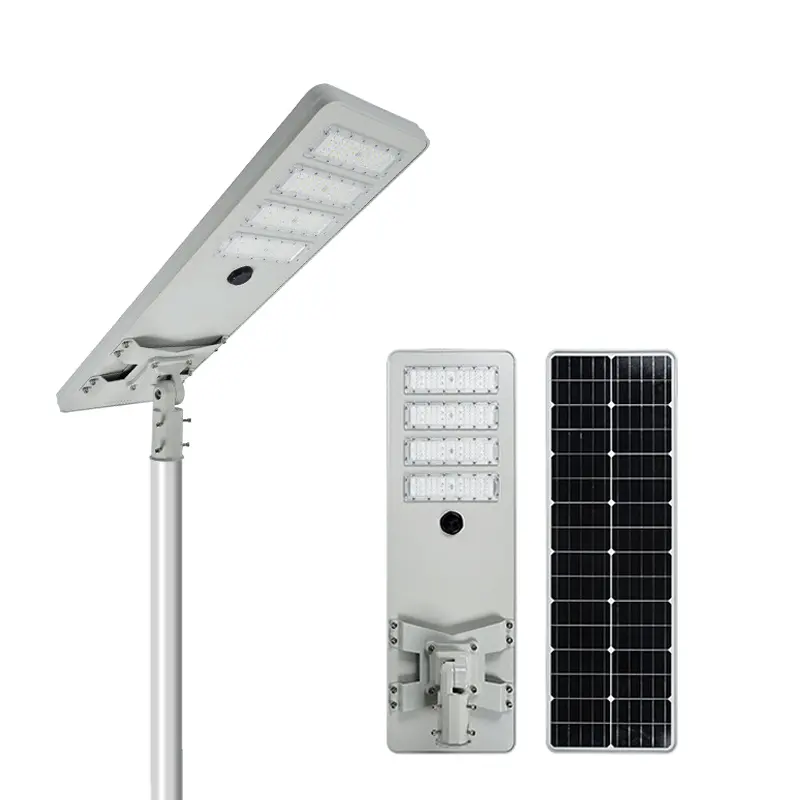 Alto lumen impermeabile IP65 SMD 100w 150w 200w 250w 300w 400w 500w alluminio esterno integrato tutto In uno lampione solare