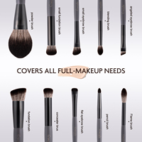 Ensemble de 10 pinceaux de maquillage professionnels Gracedo, poils synthétiques, manche en bois, couleur et logo personnalisables, vente en gros d'usine