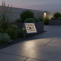 Projecteur LED extérieur IP65 48W haute luminosité pour entrepôt et décoration paysagère, 50 000 heures, gris clair, lampe 85