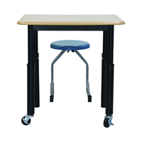 Muebles Escolares, Sillas y Mesa para Aula, Conjunto de Mesa y Silla Escolar Ajustable