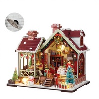 Scène du Pavillon Chaleureux de la Nuit Sainte, Cabane DIY à assembler soi-même, Maison miniature, Modèle de construction en bois, Jouet Missile Bear, Échelle 1:12