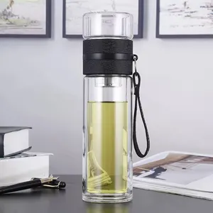 Bouteille de thé portable en verre à double paroi et séparation de l'eau Bouteille de thé Tasse Infuseur de thé - Product Image 1