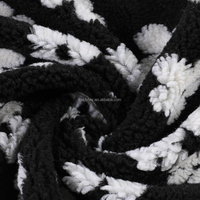 Manteau d'Hiver Doux Tissu en Fausse Fourrure Polaire Sherpa Imitation 100 % Polyester Fleur Jacquard Polaire Berbère