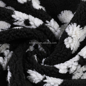 Manteau d'Hiver Doux Tissu en Fausse Fourrure Polaire Sherpa Imitation 100 % Polyester Fleur Jacquard Polaire Berbère - Product Image 6