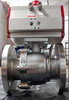 Vanne à boisseau sphérique à actionneurs OEM en acier au carbone haute température avec joint PTFE, débit de 200 m³/h, pression de fonctionnement de 100 psi, taille de port 1