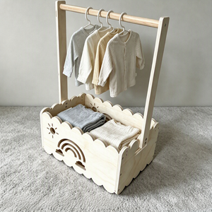 Libreria Montessori in Legno per Bambini con Contenitore Portaoggetti, Scaffale e Organizzatore Giocattoli per Cameretta, Sala Giochi, Armadio, Cesto Regalo per Neonati - Product Image 2