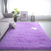 Tapis Moderne De Luxe Couleur Unie Super Doux Moelleux En Peluche À Poils Longs Hypoallergénique Fait À La Machine Pour Chambre Salon