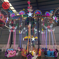 Manège d'aventure géant en fibre de verre pour parc d'attractions extérieur, 16 places, chaise volante, jeux mécaniques, divertissement