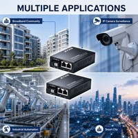 Convertidor de Medios de Fibra Óptica ZTRS 10/100/1000M, 2xRJ45, Puerto Óptico SC 1000M, Jumbo Frame, Plug and Play, para Extensión de Red Gigabit