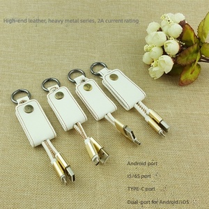 Organisateur de <span class=keywords><strong>c</strong></span>âbles de données portable 3-en-1 en PVC, Type-<span class=keywords><strong>C</strong></span> Micro <span class=keywords><strong>USB</strong></span>/ pour connecteurs <span class=keywords><strong>20cm</strong></span>, téléphone portable 6S/7 Android, charge et données - Product Image 1