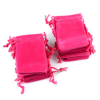 Pochette d'emballage de bijoux 5*7cm Mini petit sac cadeau en velours avec cordon de serrage