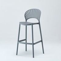 Chaises de bar empilables en plastique PP de couleur, pour cuisine, bar, boutique, vente directe d'usine